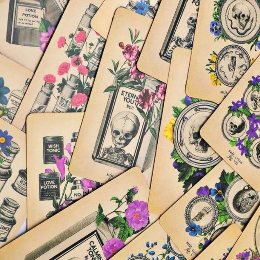 Antique Anatomy Tarot Deck | 78-Card Tarot with Guidebook | Gift Ready - Picture 4 of 16